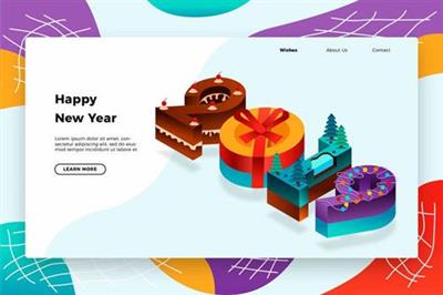 Cake New Years 2019 - Banner & Landing Page