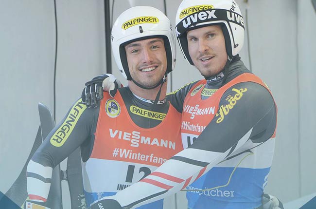 Австрийцы победили в двойке на первом этапе КМ по санному спорту; Гой и Левкович – 15-е