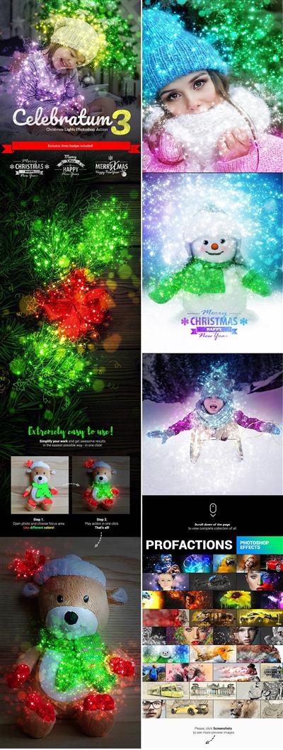 Celebratum 3 - Christmas Lights Photoshop Action 22863016