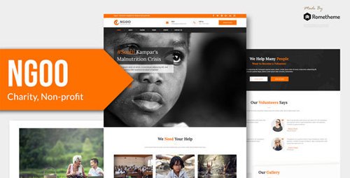 ThemeForest - NGOO v1.0 - Charity, Non-profit, and Fundraising PSD Template - 22965138