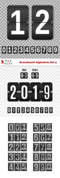 Vectors - Scoreboard Alphabets Set 5
