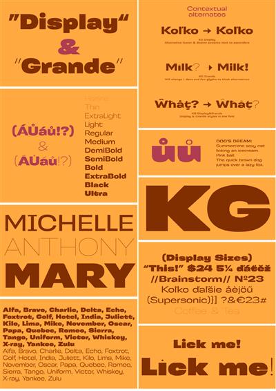 Kontrast Grotesk Display & Grande Font Family