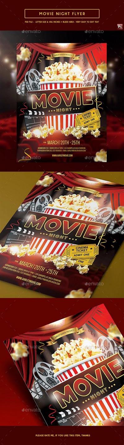 GR - Movie Night Flyer 17564046