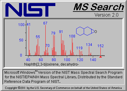 NIST/EPA/NIH Mass Spectral Library 2011 x86