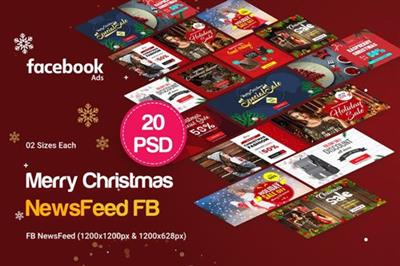 NewsFeed Holiday Sale, Merry Christmas FB NewsFeed - 3UFXKK