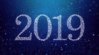 New Year 2019 Blue Background 23059945