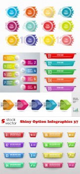 Vectors - Shiny Option Infographics 37