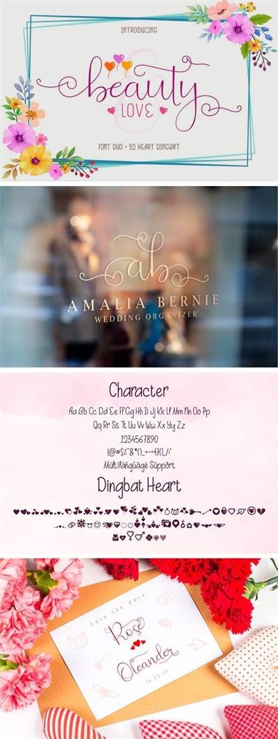 CM - Beauty and Love - Font Duo + Extra 3251356