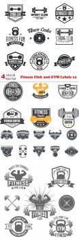 Vectors - Fitness Club and GYM Labels 14