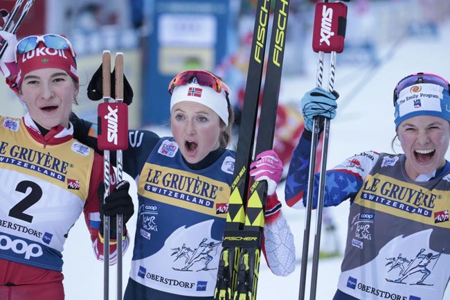 Норвежка Эстберг победила в гонке преследования на «Тур де Ски»; Антипенко – 37-я