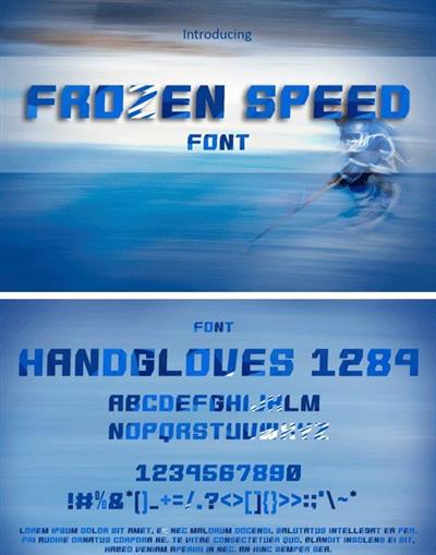 Frozen Speed Font 184567